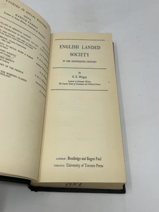 English Landed Society - In the Eighteenth Century