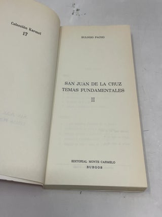 TEMAS FUNDAMENTALES 2 vols. S.JUAN DE LA CRUZ