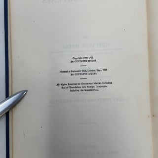 History of the Great American Fortunes: Volume II