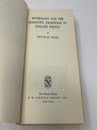 Mythology and the Romantic Tradition in English Poetry