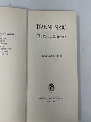 Dannunzio: The Poet as Superman - A Life