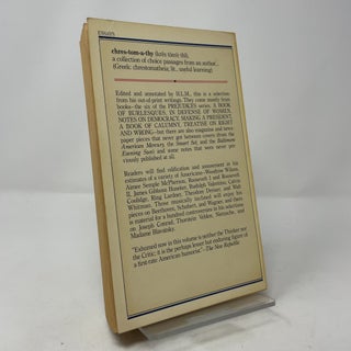 A Mencken Chrestomathy: His Own Selection of His Writings