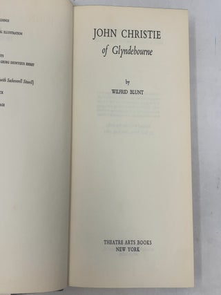 John Christie of Glyndebourne