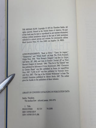 The Median Flow: Poems, 1943-73