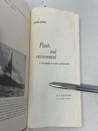 Plants and Environment: A Textbook of Plant Autecology