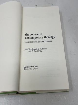 The Context of contemporary theology