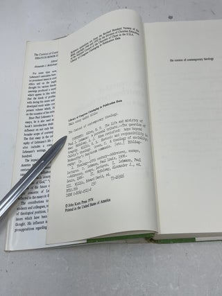 The Context of contemporary theology