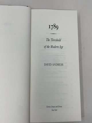 1789: The Threshold of the Modern Age