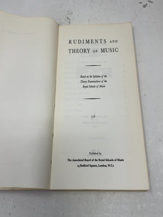 Rudiments and Theory of Music