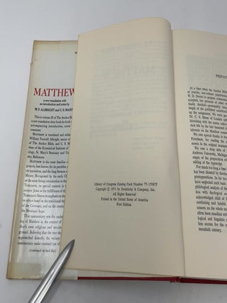 The Anchor Bible MATTHEW
