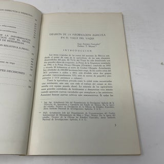 Difusion de la informacion en el valle del yaqui