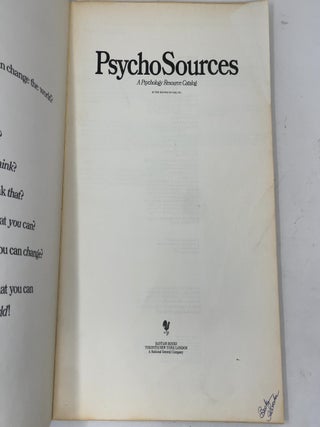 PsychoSources: A Psychology Resource Catalog