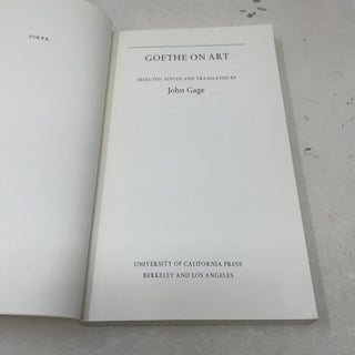 Goethe on art