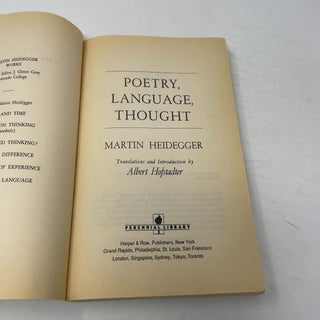 Poetry, Language, Thought