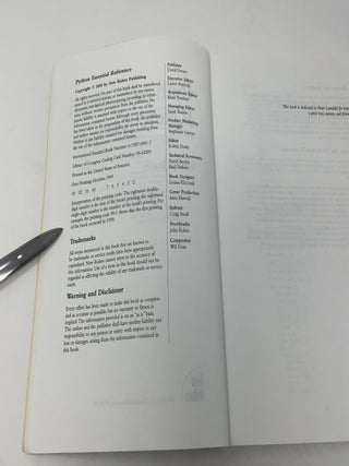 Python Essential Reference (OTHER NEW RIDERS)