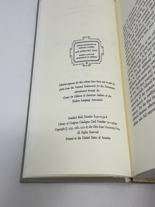 The Centenary Edition of the Works of Nathaniel Hawthorne: VOL. VIII, THE AMERICAN NOTEBOOKS (Volume 8)