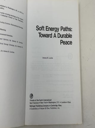 Soft Energy Paths: Toward a Durable Peace