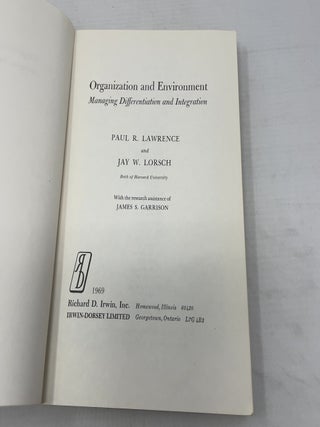 organization and environment