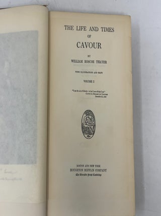 The Life and Times of Cavour: Volume I