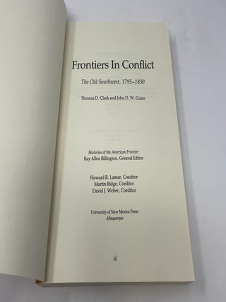 Frontiers in Conflict: The Old Southwest 1795-1830