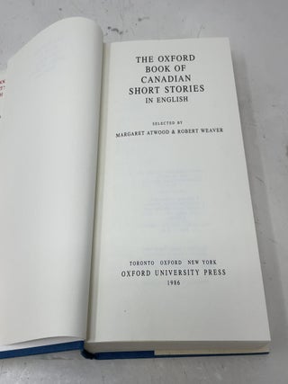 The Oxford book of Canadian short stories in English