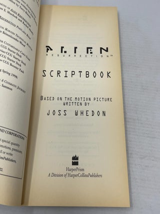 Alien resurrection scriptbook