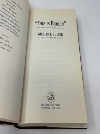 This is Berlin: Radio Broadcasts from Nazi Germany
