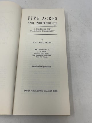 Five Acres and Independence