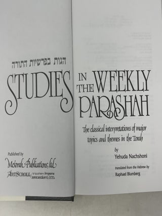 Studies in the Weekly Parashah
