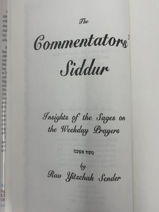 The Commentators' Siddur