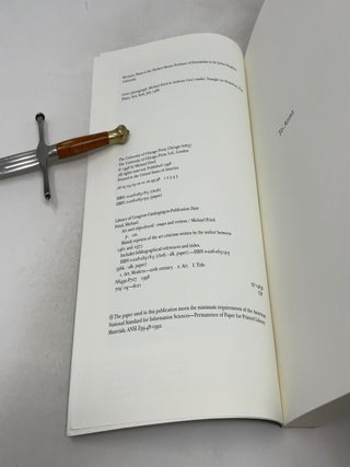 Art and Objecthood: Essays and Reviews