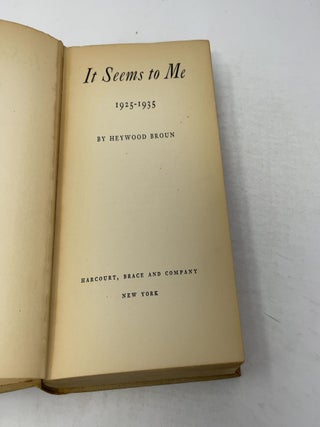 It Seems To Me 1925-1935