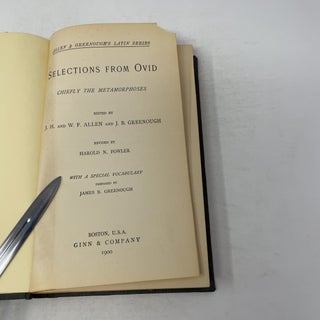 Selections From Ovid: Chiefly The Metamorphoses