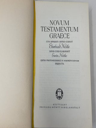 Novum Testamentum Graece