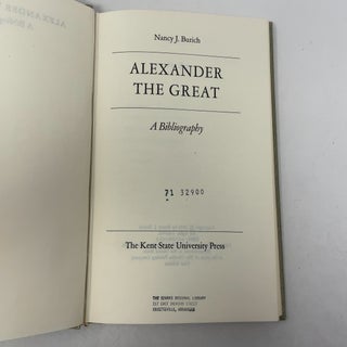 Alexander the Great: A Bibliography