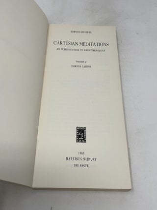 Cartesian Meditations: An Introduction to Phenomenology