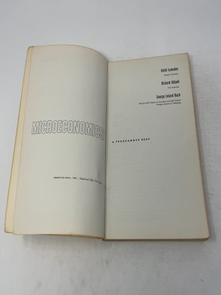 Microeconomics A Programmed Book
