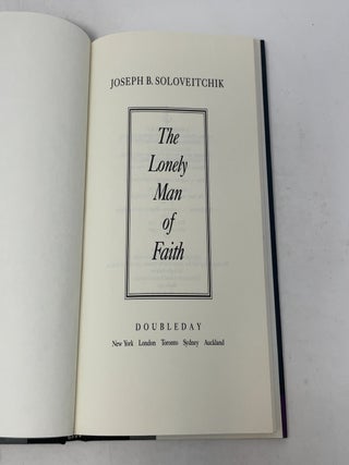 The Lonely Man of Faith