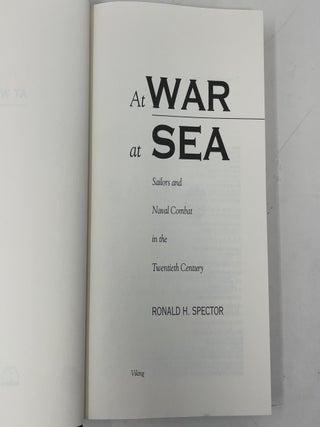 At War at Sea: Sailors and Naval Combat in the Twentieth Century