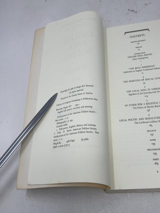 English Folk Poetry Structure and Meaning