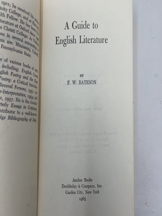 A Guide to English Literature