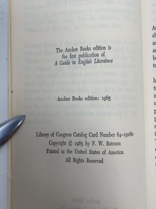 A Guide to English Literature
