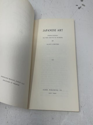 Japanese Art III From Sesshu to the Ukiyo-Ye Schoo
