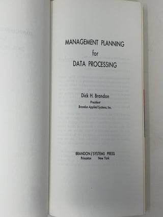 Management Planning for Data Processing