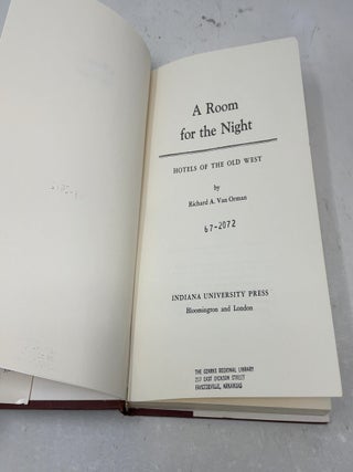 A Room for the Night: Hotels of the Old West