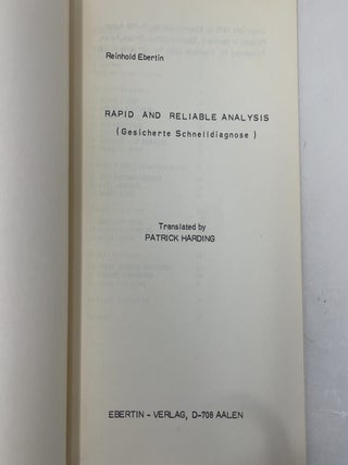 Rapid and Reliable Analysis