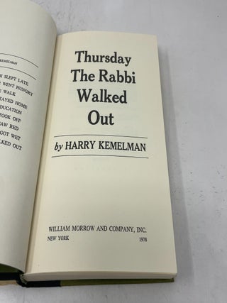 Thursday the Rabbi Walked Out