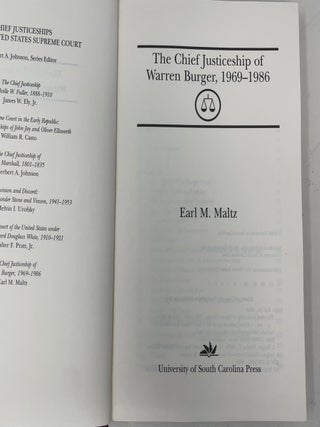 The Chief Justiceship of Warren Burger, 1969-1986 (Chief Justiceships of the United States Supreme Court)