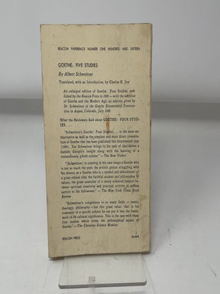 Goethe: Five Studies