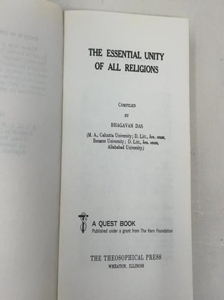 The Essential Unity of All Religions
